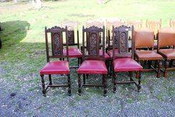 Well Carved Set Of 6 French Brittany Chairs C1900