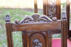 Well Carved Set Of 6 French Brittany Chairs C1900