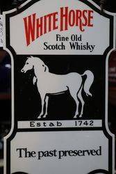 White Horse Fine Old Scotch Whisky  Double Side Hanging Pub Sign 