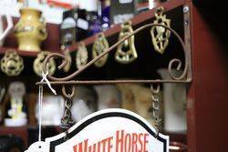 White Horse Fine Old Scotch Whisky  Double Side Hanging Pub Sign 