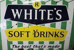 Whiteand39s Soft Drinks Enamel Advertising Sign 