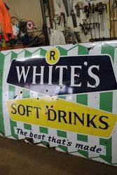 Whiteand39s Soft Drinks Enamel Advertising Sign 