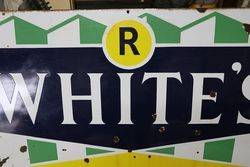 Whiteand39s Soft Drinks Enamel Advertising Sign 