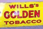 Wills Cut Golden Bar Strip Enamel Sign