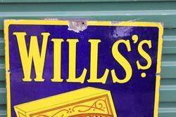 Wills Gold Flake Pictorial Enamel Sign