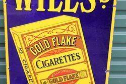 Wills Gold Flake Pictorial Enamel Sign