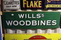 Wills Woodbine Strip Enamel Sign