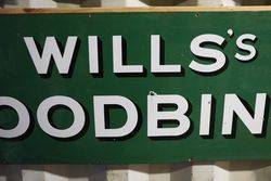 Wills Woodbine Strip Enamel Sign