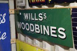 Wills Woodbine Strip Enamel Sign