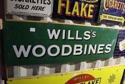 Wills Woodbine Strip Enamel Sign