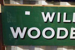 Wills Woodbine Strip Enamel Sign