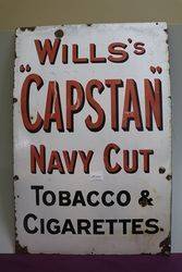 Willsand39s Capstan Navy Cut Tobacco and Cigarettes Enamel Sign 