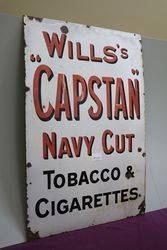 Willsand39s Capstan Navy Cut Tobacco and Cigarettes Enamel Sign 