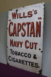 Willsand39s Capstan Navy Cut Tobacco and Cigarettes Enamel Sign 