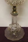 Wonderful 19th Century Cut Lead Glass Oil Lamp In Original Condition