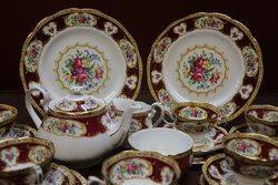 Wonderful 23 Pieces Royal Albert Lady Hamilton Tea Service  