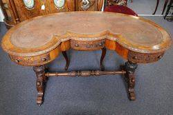 Wonderful Antique Kidney Shaped Writing Desk 