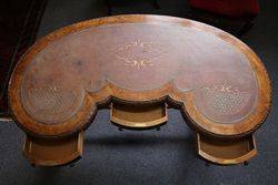 Wonderful Antique Kidney Shaped Writing Desk 