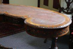 Wonderful Antique Kidney Shaped Writing Desk 