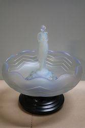 Wonderful Art Deco andquotJoblingandquot Opalescent Blue Float Bowl 