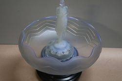 Wonderful Art Deco andquotJoblingandquot Opalescent Blue Float Bowl 