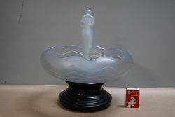 Wonderful Art Deco andquotJoblingandquot Opalescent Blue Float Bowl 