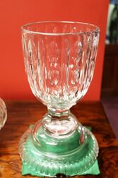 Wonderful Early C20th Cut Glass Oil Lamp