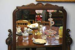 Wonderful English Burr Walnut Pedestal Dressing Table c1850