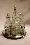 Wonderful Late Victorian 6 Bottle Cut Glass Cruete C1890