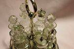 Wonderful Late Victorian 6 Bottle Cut Glass Cruete C1890