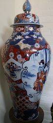 Wonderful Pair of 20th Century Large Imari Covered Vases