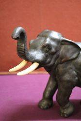 Wonderful Quality Japanese Bronze + Ivory Elephant 