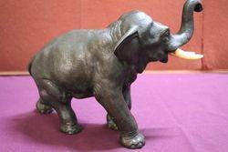 Wonderful Quality Japanese Bronze + Ivory Elephant 