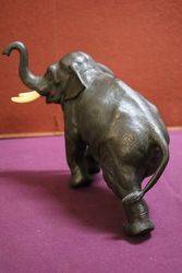 Wonderful Quality Japanese Bronze + Ivory Elephant 
