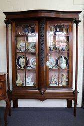 Wonderful Quality Late C19th Two Door Display Cabinet English C1900