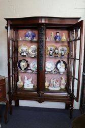 Wonderful Quality Late C19th Two Door Display Cabinet English C1900