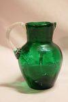 Wonderful Victorian Green Glass Mary Gregory Jug 