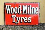 Wood Milne Tyres Enamel Sign