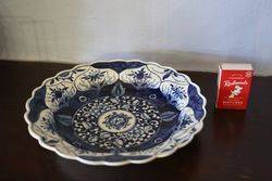 Worcester 18th Century Blue + White Plate 