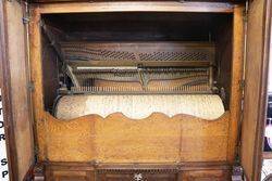  Antique Belgium Oak Cased Coin Operated Barrel Piano 