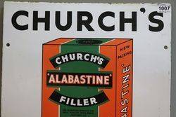  Churchand39s Alabastine Filler Enamel Advertising sign  