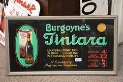  Framed  Australian Burgoyneand39s Tintara Burgundy Sign