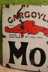  Gargoyle  Vacuum Mobiloils Enamel Advertising Sign  