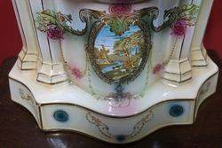            Edwardian 3pc China Clock Set 