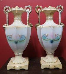            Edwardian 3pc China Clock Set 