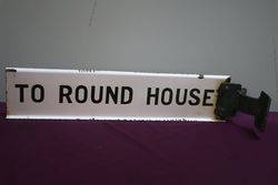 andquotTo Round Houseandquot Enamel Double Sided Post Mount Sign 