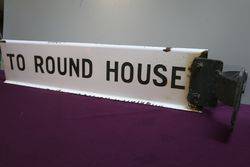 andquotTo Round Houseandquot Enamel Double Sided Post Mount Sign 